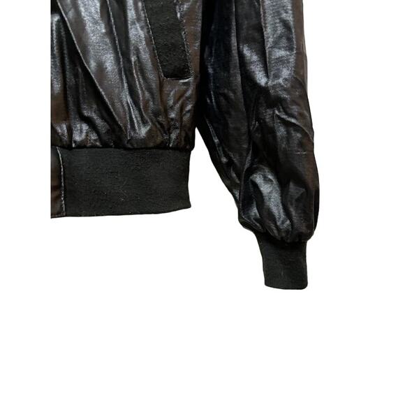 Vintage Firestone jacket bomber black VTG car racing coat sz L Swingster - Picture 5 of 8